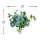 Faux Hydrangeas in Glass Vase