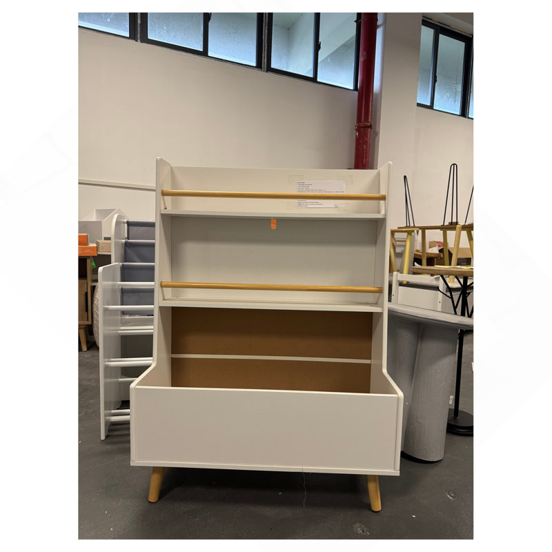 Bibliothèque pour enfants, porte-revues et livres, organisateur de livres, armoire de rangement pour jouets, blanc