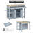 47 inch Kitchen Island with Extendable Dining Table, Rubber Wood Veneer Kitchen Table with Internal Storage Rack, Power Outlet, Kitchen island with Storage 2 Drawers 2 Cabinet-1409146490