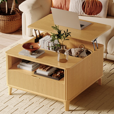 Square Coffee Table With Storage, Lift Top Coffee Table For Living Room