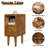  Solid Wood Nightstand - Narrow, With Drawers & Open Storage, Mid Century Modern Style For Bedroom-1827271422-1825249832