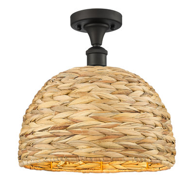 Ariol Rattan Semi Flush Mount
