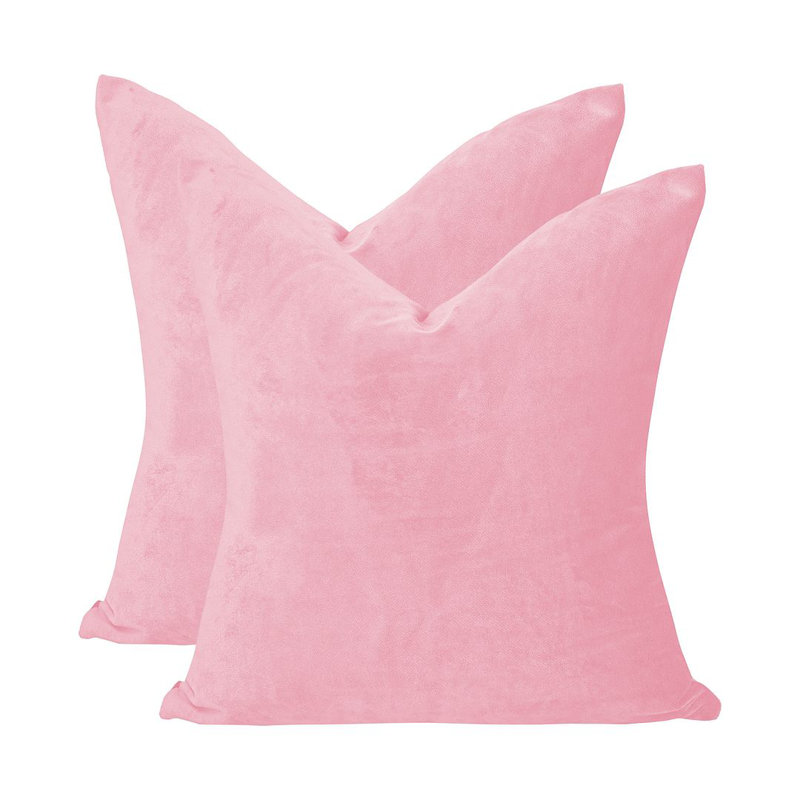 Matte Velvet Cushion Cover - 1 Pc, 56cm x 56cm, Cherry Blossom