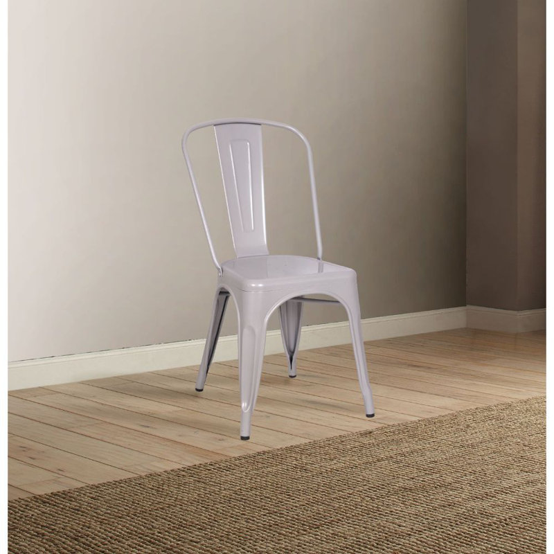 Siegfried 18 " H Metal Side Chair, White