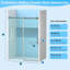 Porte de douche coulissante simple sans cadre 60 po x 75 po, verre anti-déflagrant de 8 mm avec fermeture en douceur, quincaillerie en acier inoxydable-122099845