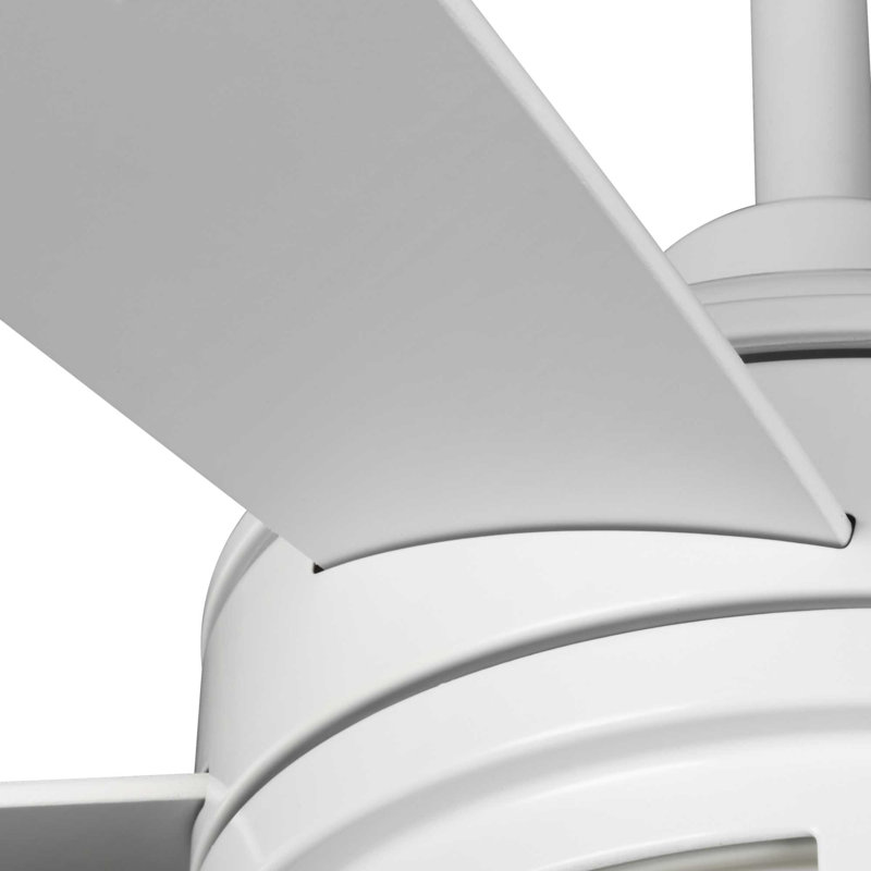 Satin White 54'' Ceiling Fan with LED Light and Remote