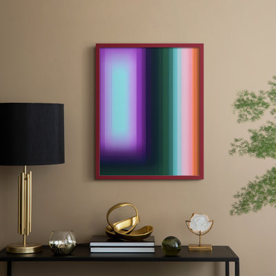 «Glitch Sequence II», reproduction encadrée - bois massif