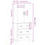 Dace Highboard 69.5x34x180 cm Engineered Wood-1016954335
