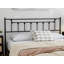 Tête de lit double en métal, hauteur réglable, tête de lit double uniquement pour la chambre à coucher, style maison de campagne rustique, cadre de fixation, assemblage facile, brun-1432054359-1432054352