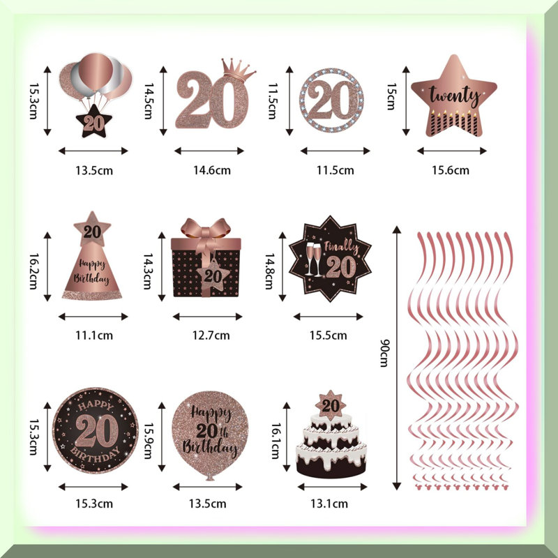 80s Party Swirls Decorations 28-Piece