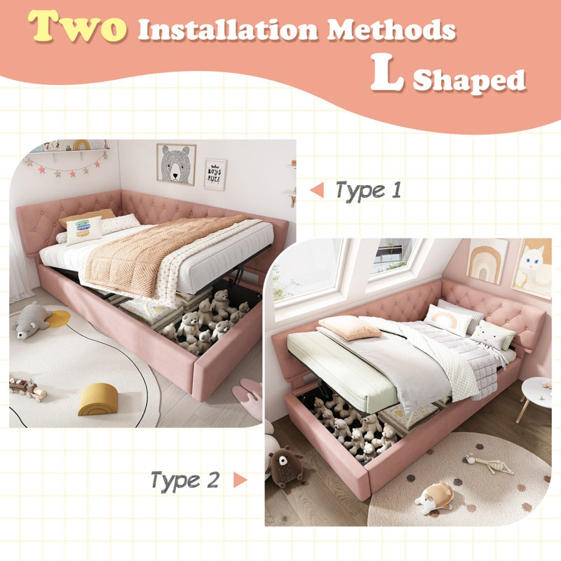 Metal Ottoman Storage Bed