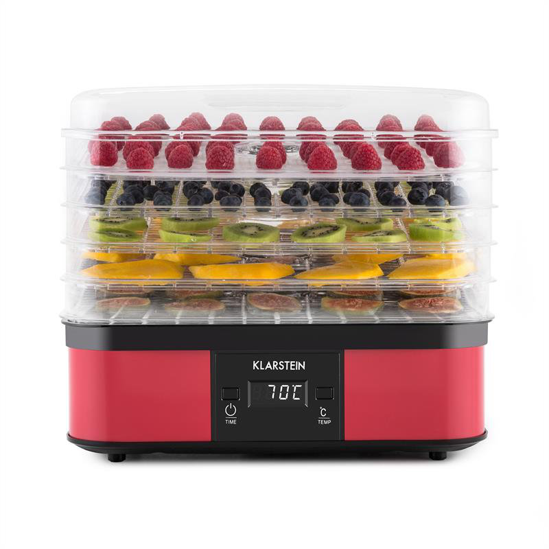 Klarstein 250W Food Dehydrator, Red