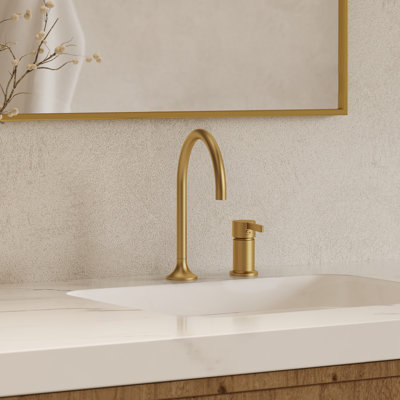Single Handle Bathroom Faucet, 2-hole Bathroom Sink Faucet with Drain Assembly