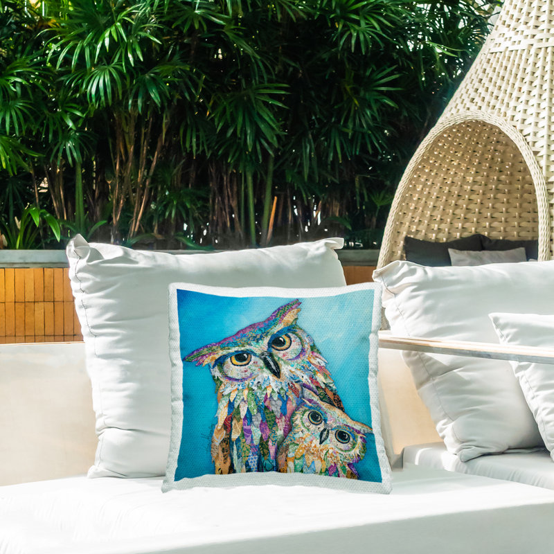 Coussin extérieur Owl Family