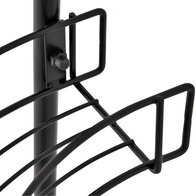 Bathroom Chrome Metal Under Sink Organizer, Black