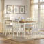 Deral Farmhouse Rectangular Solid Wood Dining Table, Brown/White-129743215