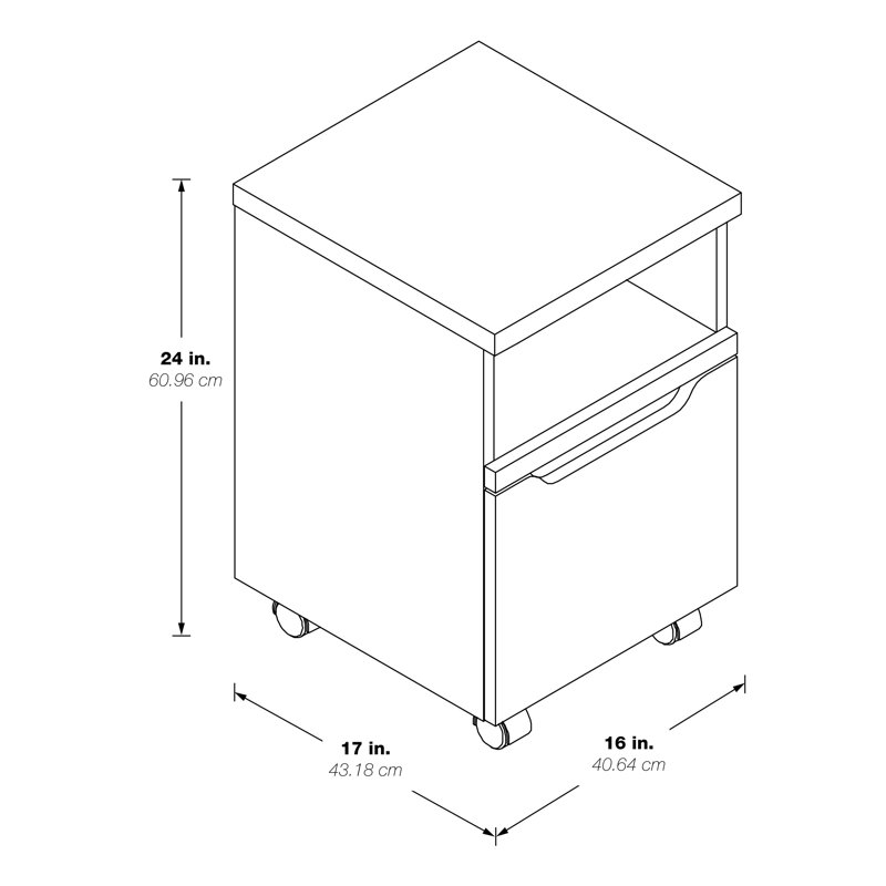 OSP Designs Denmark Rolling File | Wayfair