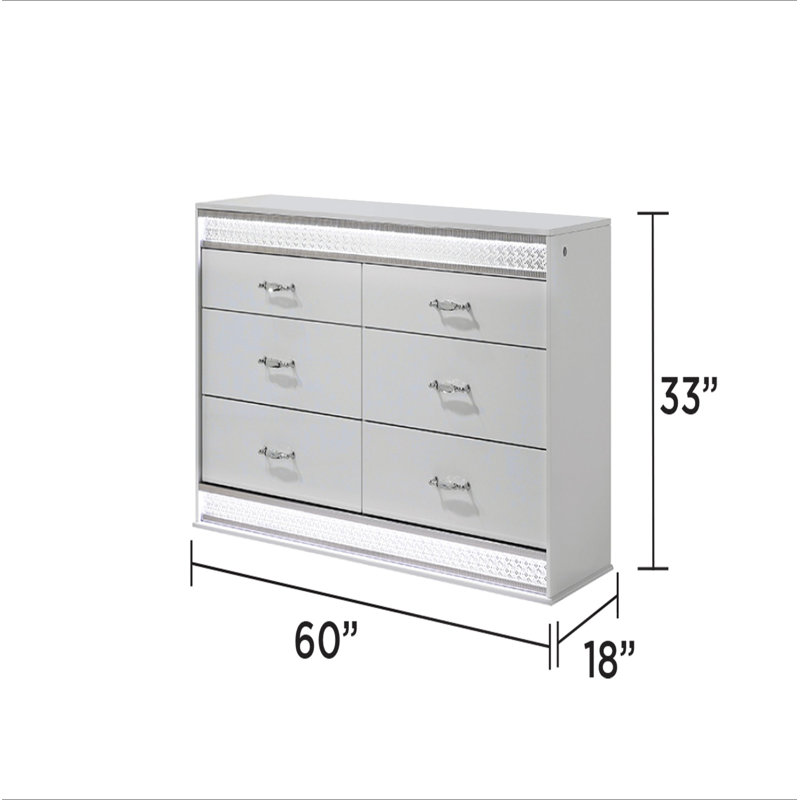 Commode 6 tiroirs Glam