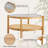 Modern Circular Solid Wood Tea Table With Rattan, Double-layer Round Side Table.
