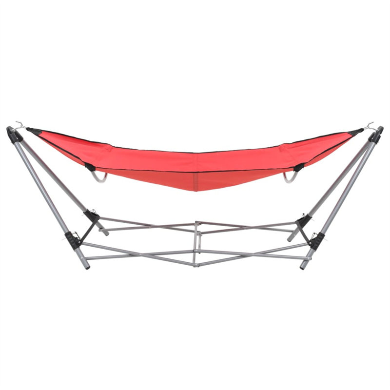 Folding Camping Hammock with Stand, Red