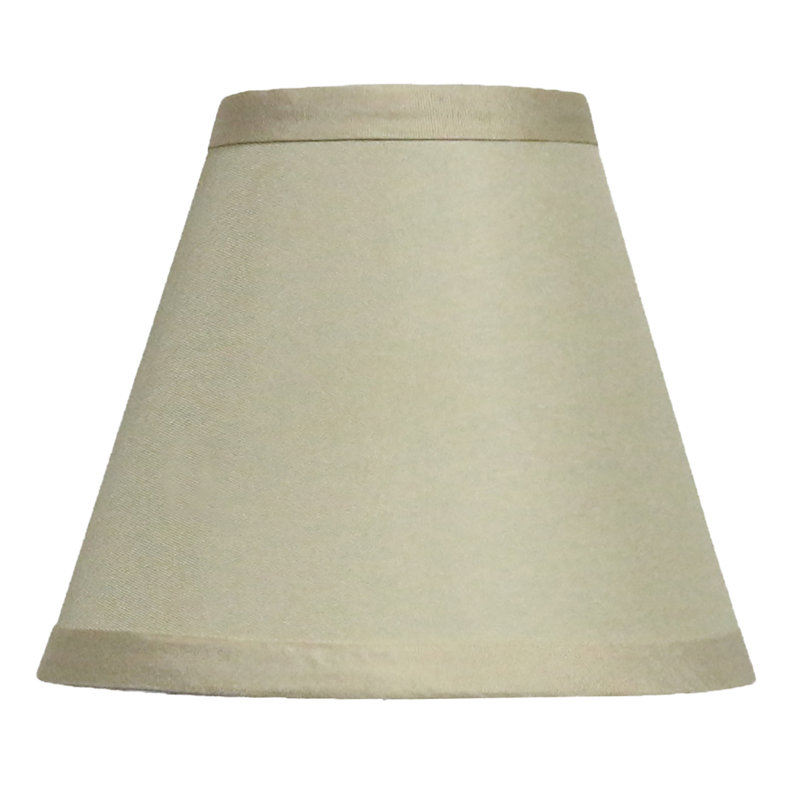 Abat-jour empire en satin 5 po (à pince), Beige