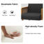 Chaise d'appoint rembourrée avec accoudoirs en rotin (ensemble de 2)