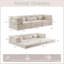 Canapé à compression Mahjong, canapé-lit convertible au sol, canapé modulaire modulaire désossé DIY, aucun assemblage requis, tissu polaire circulaire, surdimensionné à 3 places avec 3 coussins, blanc-1394532272-1394532275