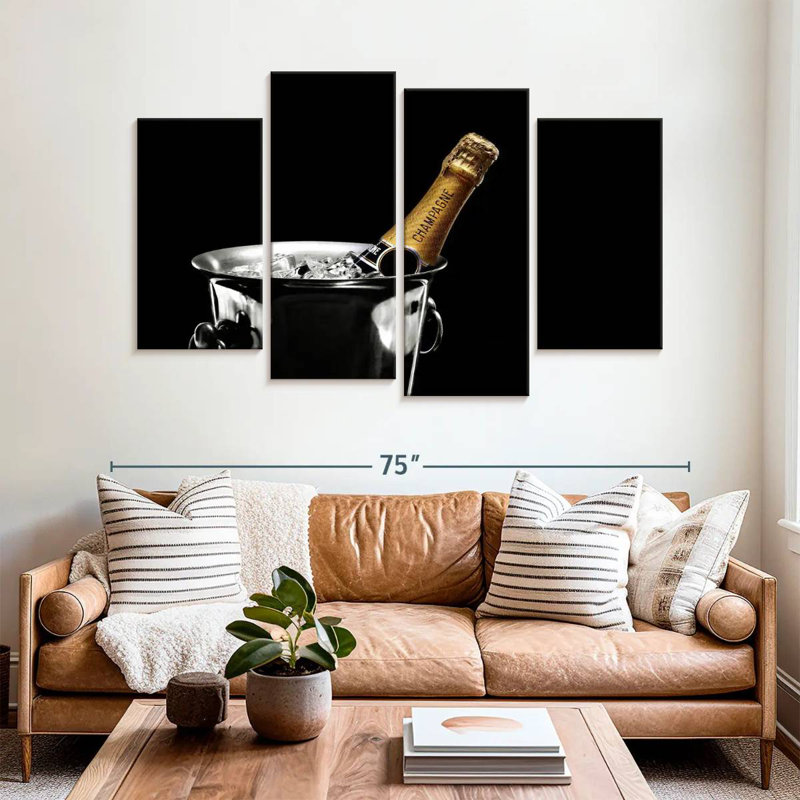 Champagne Yarlin dans un seau à glace, H 42 po x l 68 po