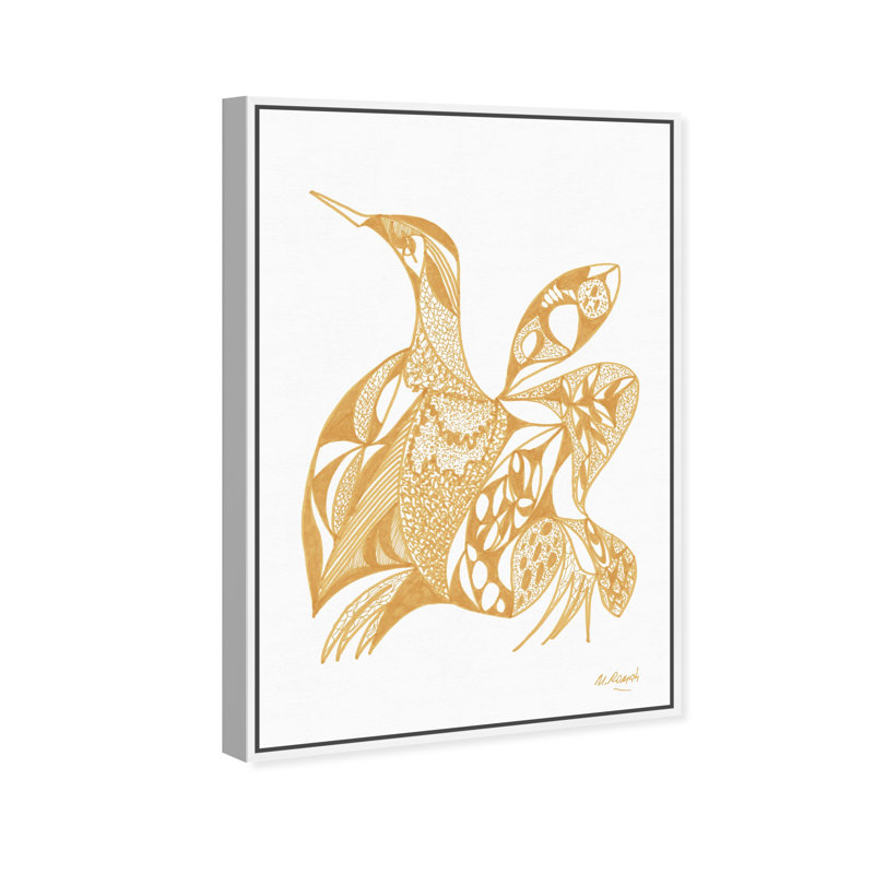 Manuel Roman - Goose Print by Oliver Gal, 31"H x 21"W, White Floater Frame