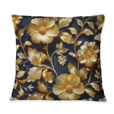 Motif floral glamour - Coussin décoratif floral