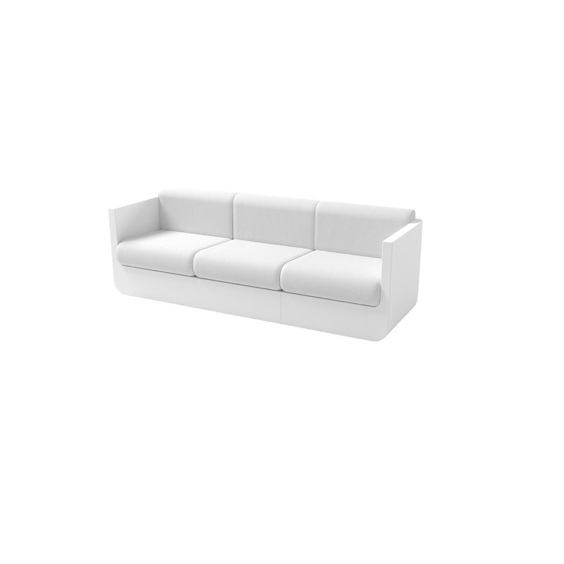 Ulm 94" Wide Outdoor Patio Sofa with Cushions
