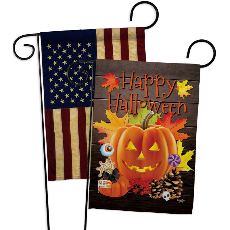 Double Sided 18.5 in. H x 13 in. W Polyester Halloween Garden flag