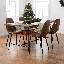 47cm H Upholstered Full Back Side Chair in Brown