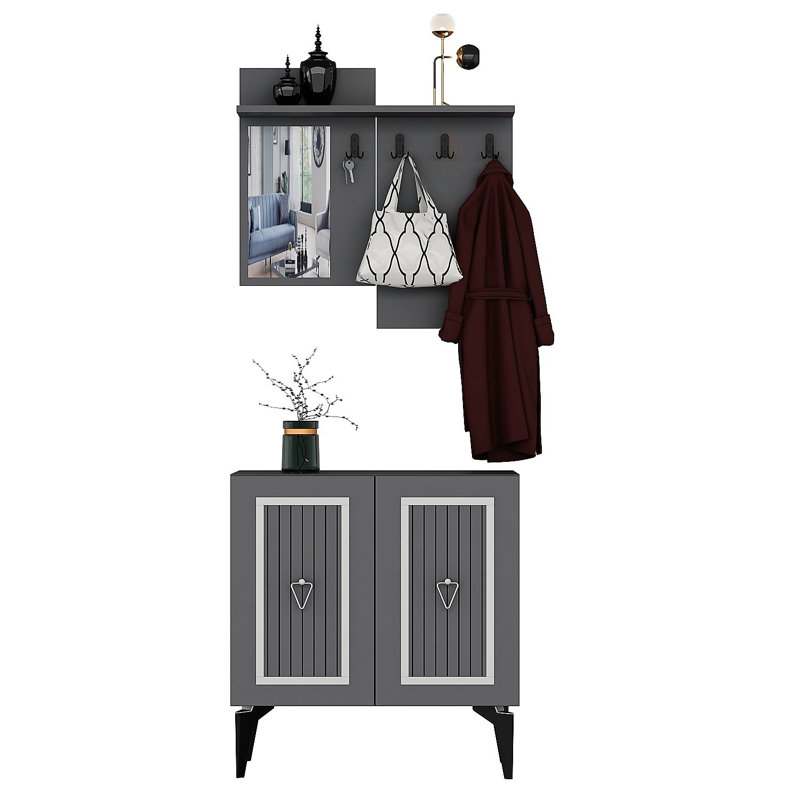 Support de couloir, Argent / gris