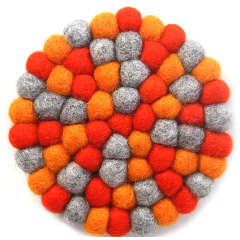Round 1 Piece Trivet, Orange