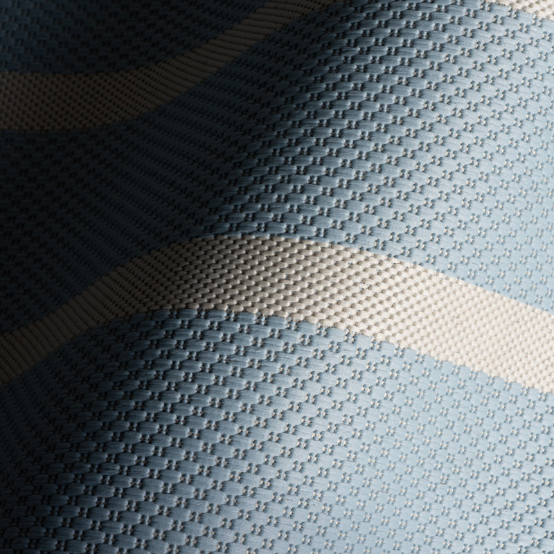  Tapis intérieur / extérieur Arissea, Bleu, Rectangle 9 pi 6 po x 12 pi