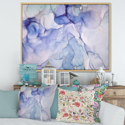 «Gray Luxury Abstract Fluid Art», reproduction sur toile