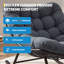 Chaise berçante surdimensionnée avec coussin Papasan-1270637930