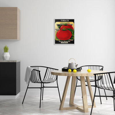 Vintage Garden Tomato Framed Giclee, design by Lil' Rue