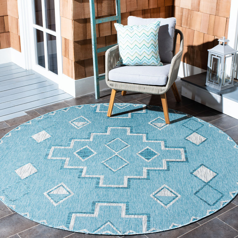 Tapis intérieur / extérieur Amarien, Rond 6 pi 7 po