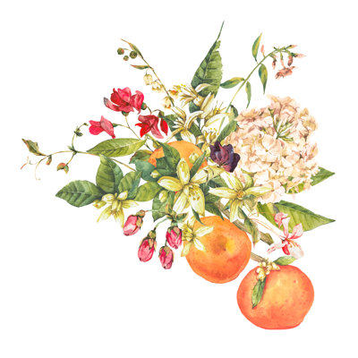 Illustration botanique naturelle - peinture sur toile tendue