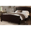 Lit plateforme double, lit plateforme en bois massif avec lattes de soutien et structure solide, aucun sommier nécessaire, espresso-130154202