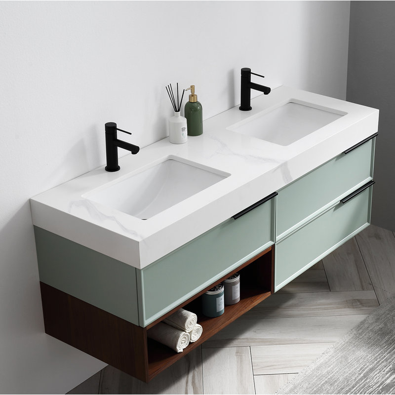 Marfa 60" W Double Wall-Mounted Vanity