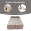 Canapé-lit pliable 2-en-1, canapé-lit convertible pliable sans os de 75 pouces, canapé-lit rembourré en mousse à mémoire de forme avec 2 coussins pour le salon-2039314083