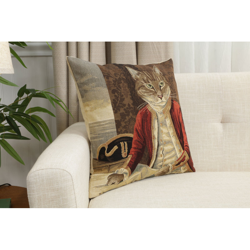 Herbert Cats B European Cushion Covers, Brown Herbert Cats 1