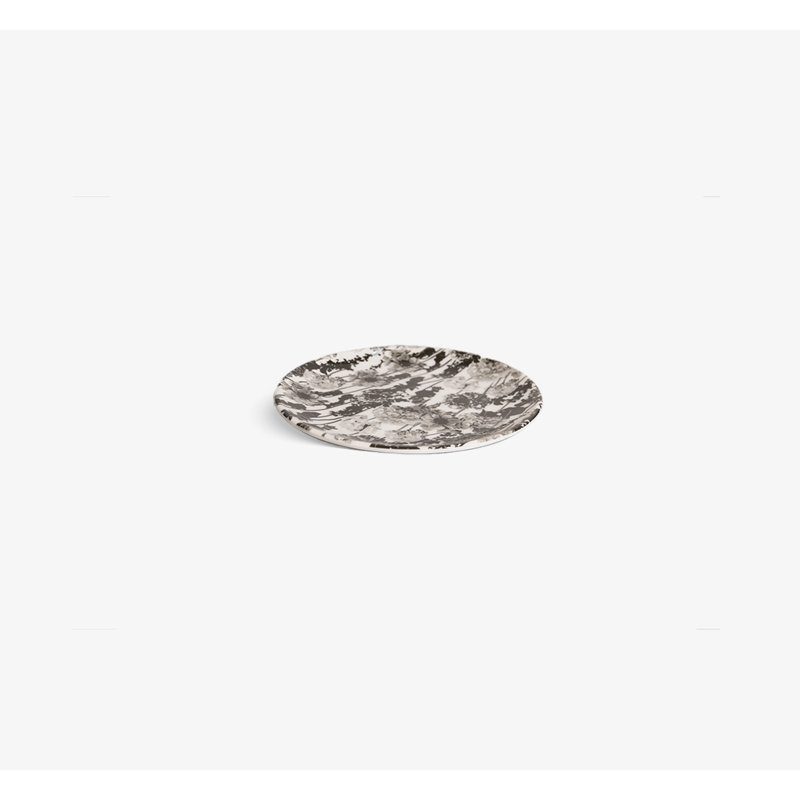 Cream Bouquet Pura Vida Round Placemat, Grey/White