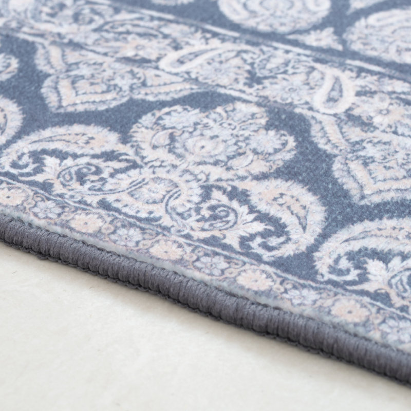 Harner Flannel Washable Rugs, Runner 1'8" x 5'