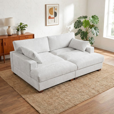 Upholstered Chenille Sleeper Sofa Bed