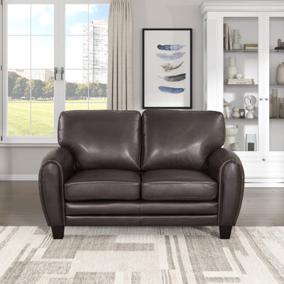 Manwi 61.5" Modern & Contemporary Faux Leather Loveseat with Durable Solid Wood & Plywood Frame