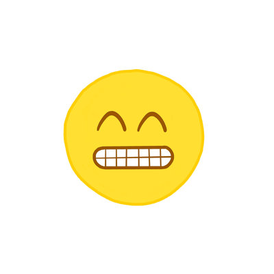 Grit Emoji - Wrapped Canvas Print
